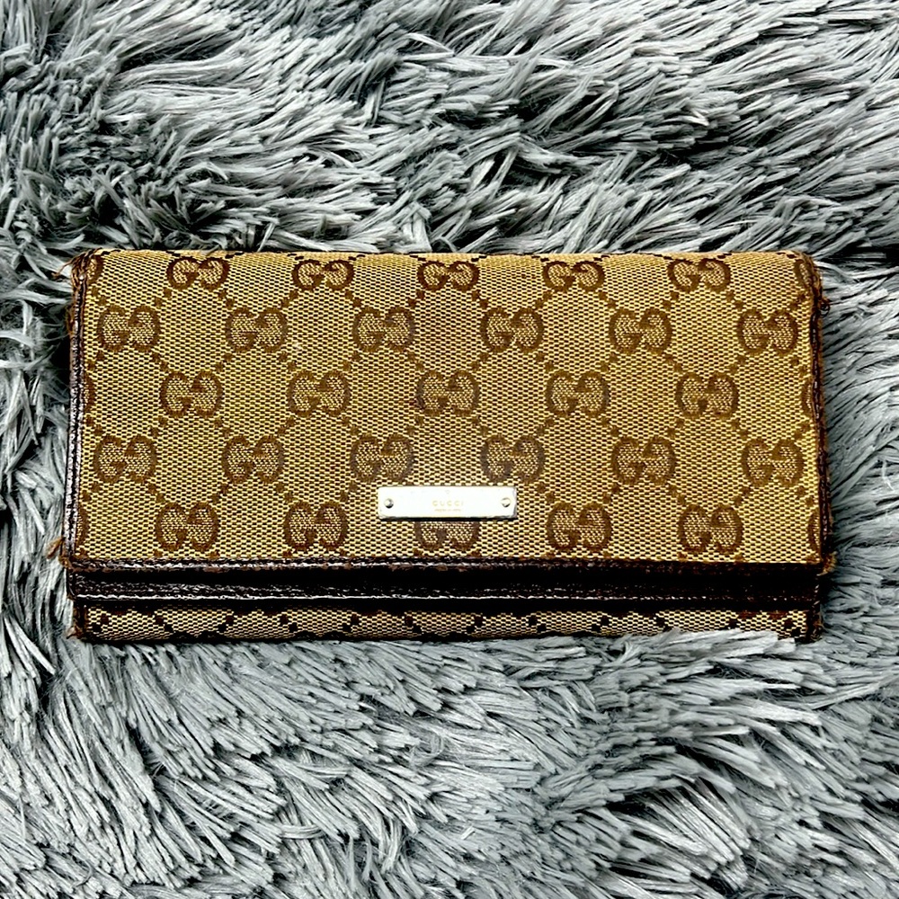AUTHENTIC GUCCI WALLET WOMENS MONOGRAMMED GG